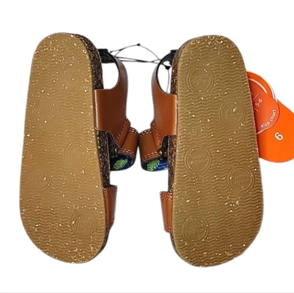 NEW - NWT Wonder Nation Unisex Baby Footbed Sandals, Size 6